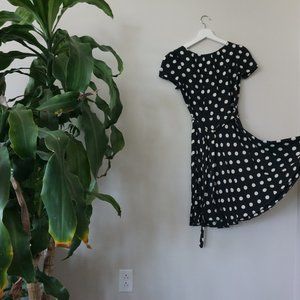 Polka dot dress - a line